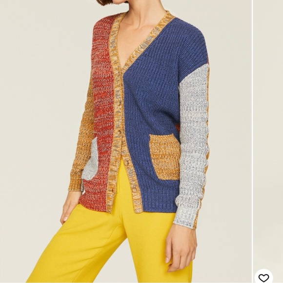 Solid & Striped The Riley Cardigan Sweater in Applewood Combo Size XS - Picture 3 of 10